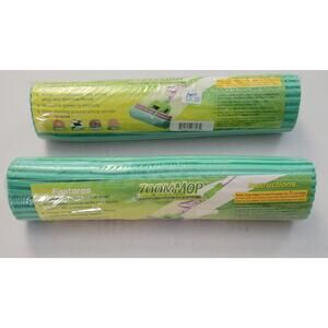 2 ZOOM Mop Refill Replacement Head NEW Sealed Green Mop Head ZoomMop Quick Clean